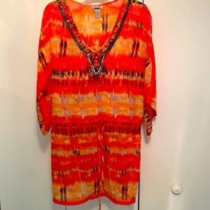 New Beautiful Bali Club Bathing Suit Cover-Up with Elaborate Beading or Top